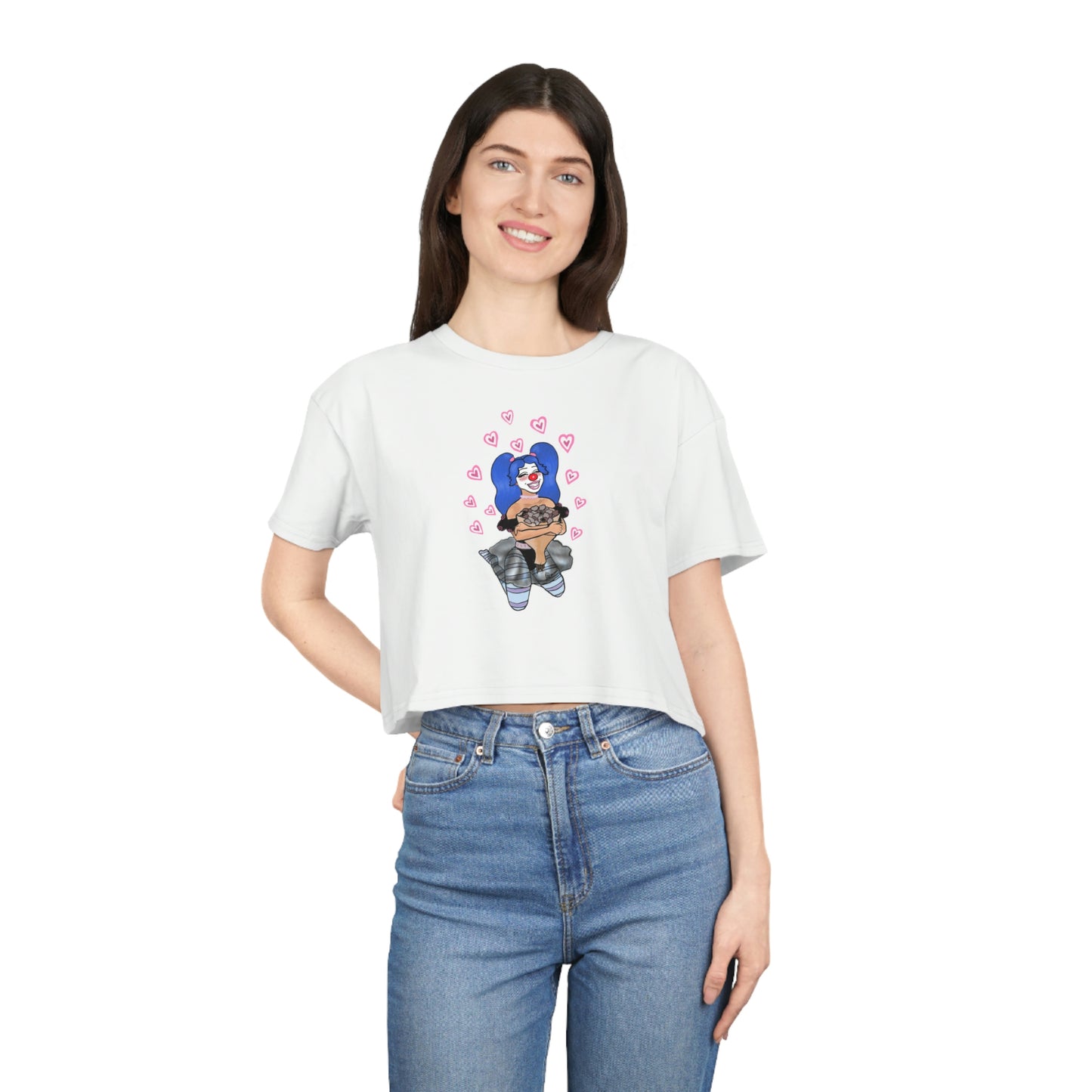 Loquita In Love Women's Crop Tee